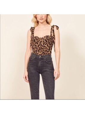 Reformation Leopard print top